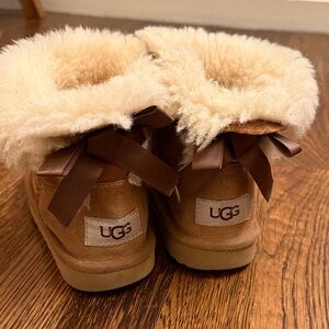 UGG Kids' Brown Boots with Cream Fur
